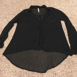 Black sheer blouse